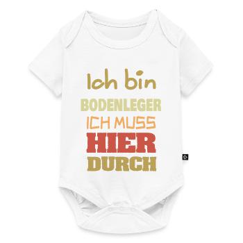 Job Bodenleger - Baby Premium Kurzarmbody - Weiß - Vorne