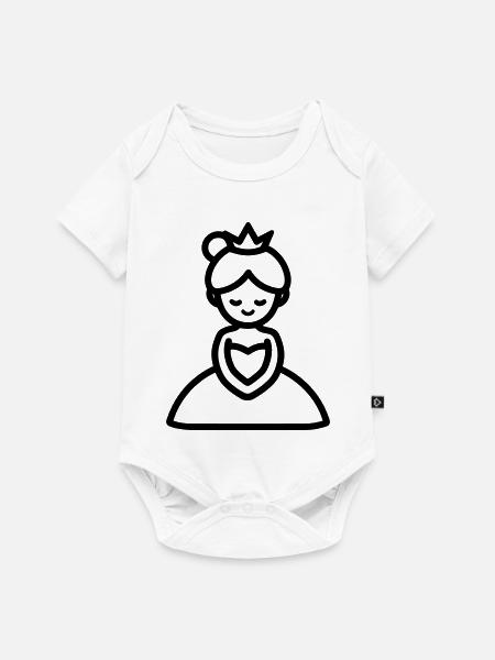 Prinzessin - Baby Premium Kurzarmbody - Weiß
