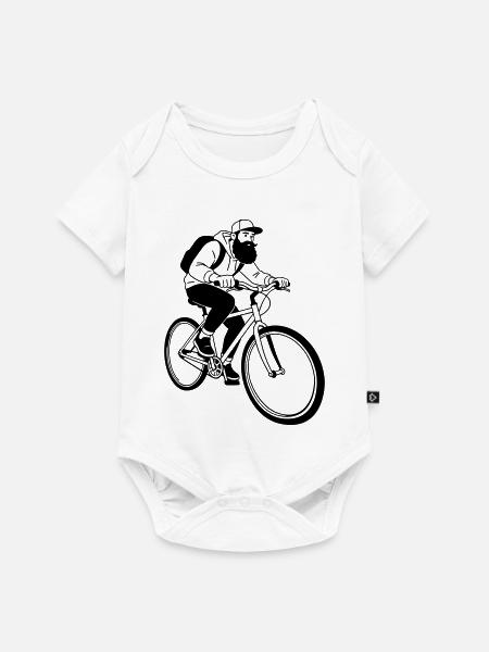bike hipster - Baby Premium short-sleeve bodysuit - white