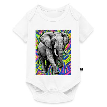 éléphant - Body à manches courtes Premium Bébé - blanc - Devant