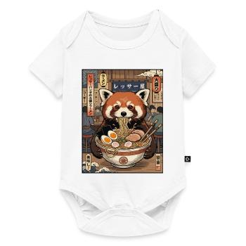 Red Panda Ramen Feast - Baby Premium short-sleeve bodysuit - white - Front