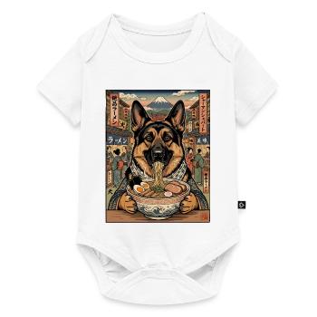 Fuji Dog, German Shepherd Ramen Festival - Baby Premium short-sleeve bodysuit - white - Front