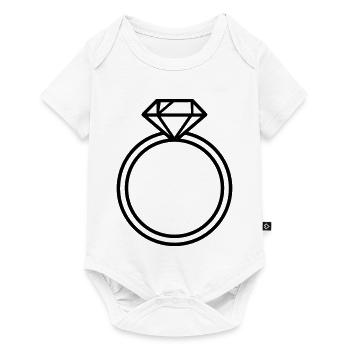 wedding ring, - Baby Premium short-sleeve bodysuit - white - Front