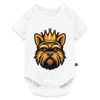 Couronne de chien Yorkshire Terrier - Body à manches courtes Premium Bébé - blanc - Devant
