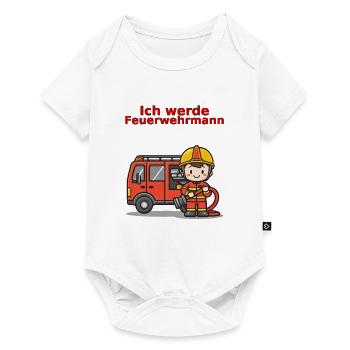 Ich werde Feuerwehrmann – Süßes Feuerwehr-Shirt  - Baby Premium Kurzarmbody - Weiß - Vorne