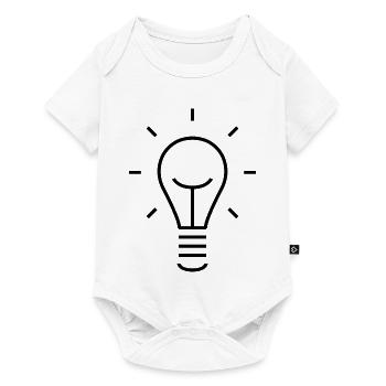 Light Bulb Idea Line Art Design - Baby Premium short-sleeve bodysuit - white - Front
