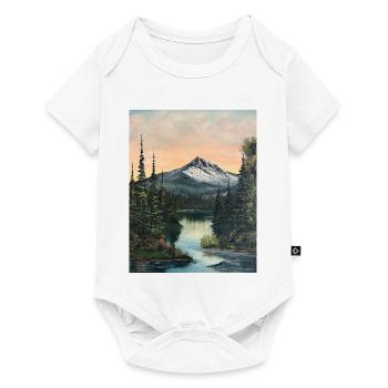 Mountain lake in the evening light - Baby Premium short-sleeve bodysuit - white - Front