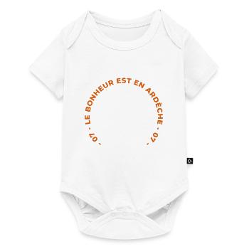 Glück ist in Ardèche 07 T-Shirt Humorgeschenk - Baby Premium Kurzarmbody - Weiß - Vorne