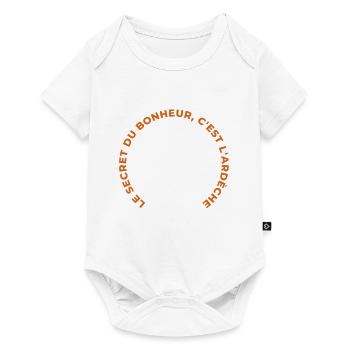 Le Secret Du Bonheur C Est L Ardeche T-Shirt Ca... - Body à manches courtes Premium Bébé - blanc - Devant