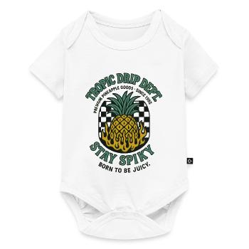 Ananas Retro Fruit Vintage d’été - Body à manches courtes Premium Bébé - blanc - Devant