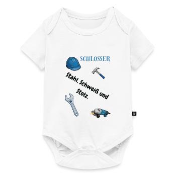 Schlosser T-Shirt Lustiges Geschenk Metallbau-Fans - Baby Premium Kurzarmbody - Weiß - Vorne
