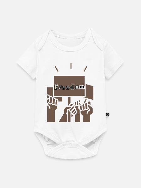 Freiheit - Baby Premium Kurzarmbody - Weiß