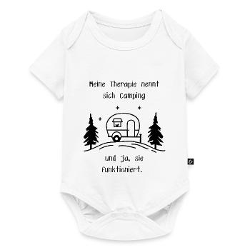 Camping Therapie - Baby Premium Kurzarmbody - Weiß - Vorne