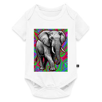 elephant - Baby Premium short-sleeve bodysuit - white - Front