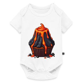 Volcanic Lava Cupcake - Baby Premium short-sleeve bodysuit - white - Front