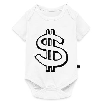 Signe dollar – Illustration - Body à manches courtes Premium Bébé - blanc - Devant