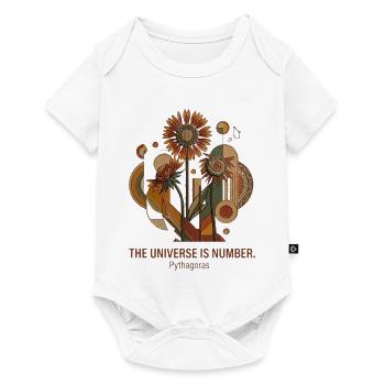 Sunflower Geometry Pythagoras - Baby Premium short-sleeve bodysuit - white - Front