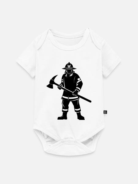 Feuerwehrmann - Baby Premium Kurzarmbody - Weiß
