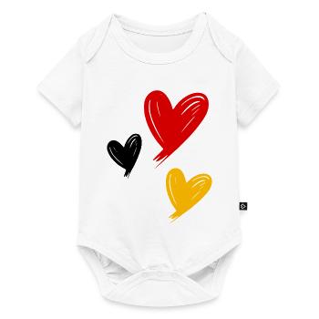 Cœurs d’Allemagne - Body à manches courtes Premium Bébé - blanc - Devant