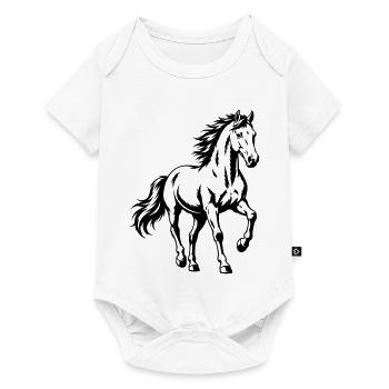 cheval - Body à manches courtes Premium Bébé - blanc - Devant
