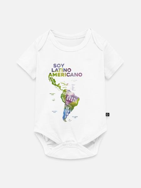 Soy Latino Americano Karte - Baby Premium Kurzarmbody - Weiß