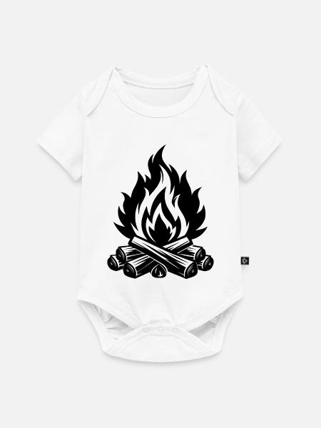 Lagerfeuer - Baby Premium Kurzarmbody - Weiß