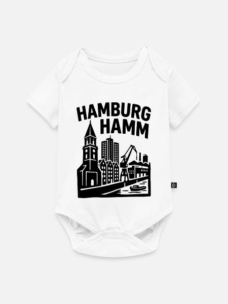Hamburg Hamm - Baby Premium Kurzarmbody - Weiß