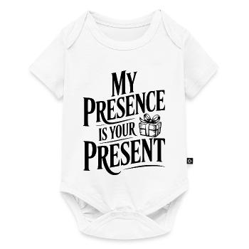 Ma présence est ton cadeau - Body à manches courtes Premium Bébé - blanc - Devant