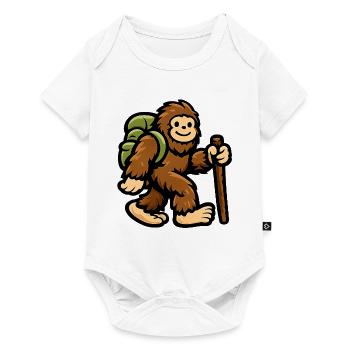 Singe Errant du Sentier de la Jungle - Body à manches courtes Premium Bébé - blanc - Devant