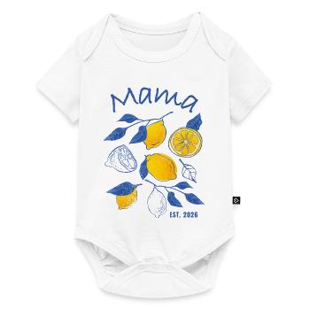 Mama Est. 2026 Citrons Vintage Cadeau Maman - Body à manches courtes Premium Bébé - blanc - Devant
