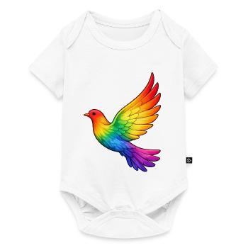Friedenstaube Frieden - Baby Premium Kurzarmbody - Weiß - Vorne