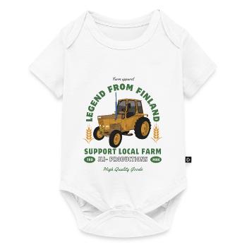 Finnish Farm Legend Tractor - Baby Premium short-sleeve bodysuit - white - Front