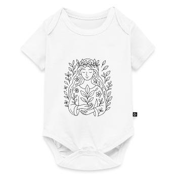 Naturgeist zum ausmalen - Baby Premium Kurzarmbody - Weiß - Vorne