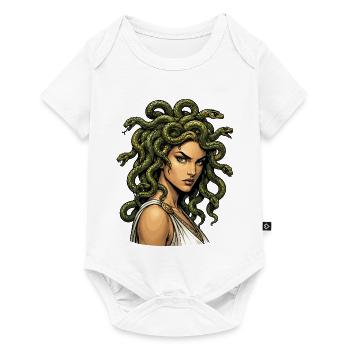Medusa Schlangenhaar Ikone - Baby Premium Kurzarmbody - Weiß - Vorne