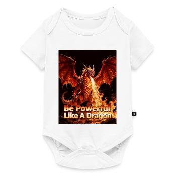 Stark Wie Ein Drache Feuersturm - Baby Premium Kurzarmbody - Weiß - Vorne