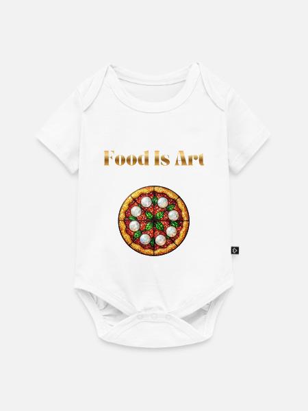 Food Is Art ... Pizza Margherita - Baby Premium Kurzarmbody - Weiß