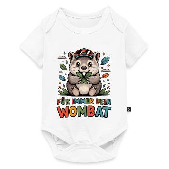 Dein Wombat - Baby Premium Kurzarmbody - Weiß - Vorne