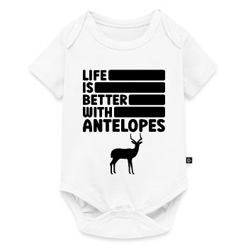 Antelope Humor Saying - Baby Premium short-sleeve bodysuit - white - Front