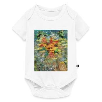 Costa Rica Tropical Leaves Collage - Baby Premium short-sleeve bodysuit - white - Front