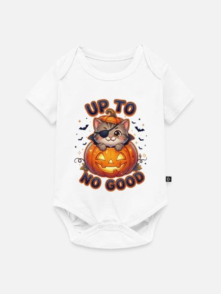 Up To No Good Halloween Cat - Baby Premium Kurzarmbody - Weiß