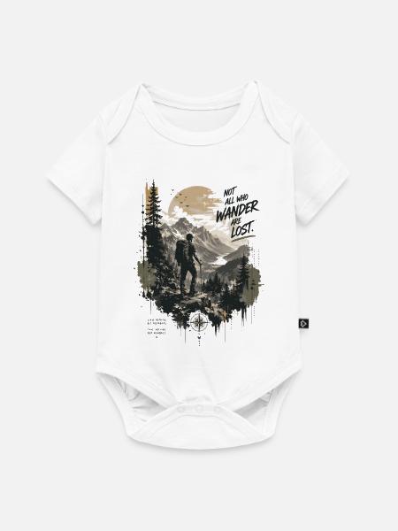 Wanderlust - Baby Premium Kurzarmbody - Weiß