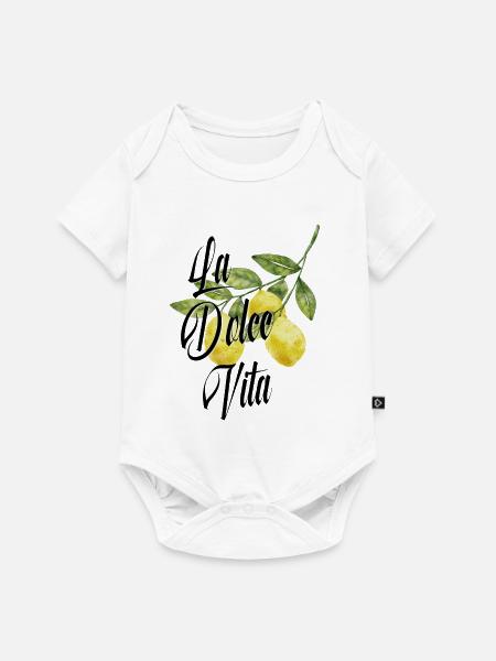 La Dolce Vita Zitronen - Baby Premium Kurzarmbody - Weiß