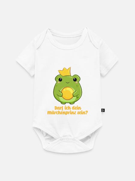 Königlicher Froschprinz - Baby Premium Kurzarmbody - Weiß