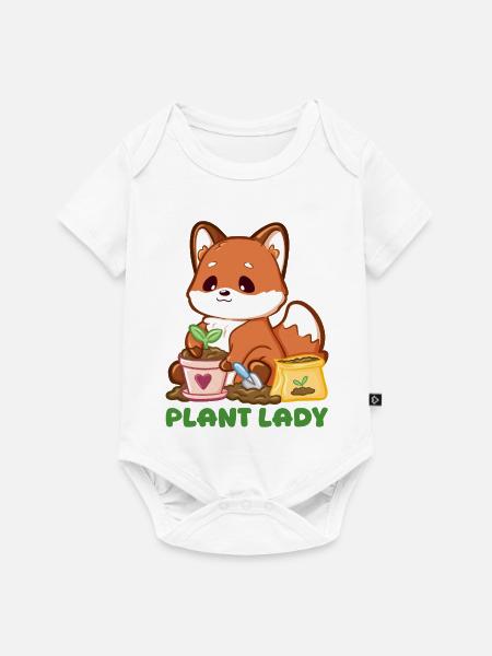 Kleiner Fuchs Pflanzenglück - Baby Premium Kurzarmbody - Weiß