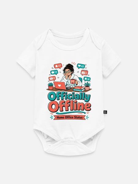 Officially Offline - Home Office - Baby Premium Kurzarmbody - Weiß