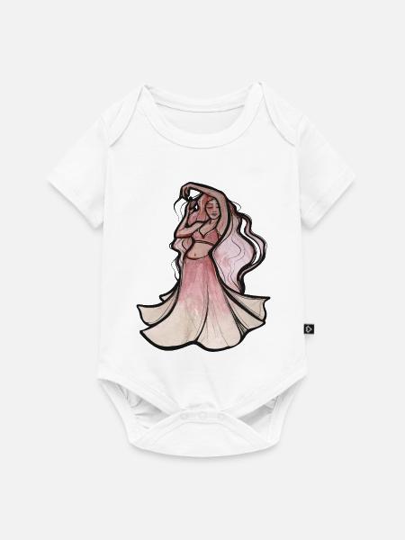 Rouge-Tänzer im Aquarellschleier - Baby Premium Kurzarmbody - Weiß