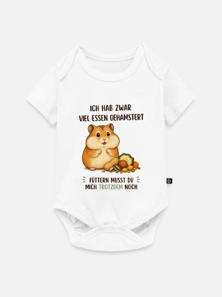 Süßer Hamster - Baby Premium Kurzarmbody - Weiß