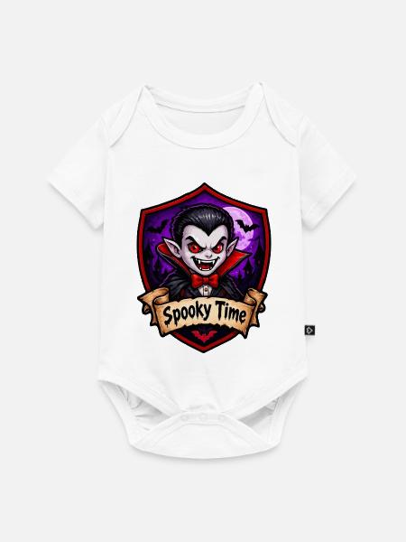 Spukzeit Vampir Cartoon - Baby Premium Kurzarmbody - Weiß