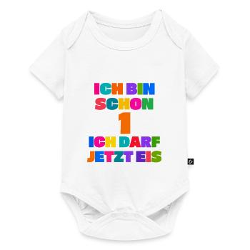 Erster Geburtstag Ein Jahr alt - Baby Premium Kurzarmbody - Weiß - Vorne