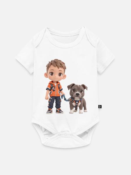 Muck & Rampage - Baby Premium Kurzarmbody - Weiß